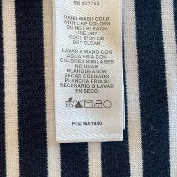 Laundry By Shelli Segal Navy and White Striped Blazer - Picture 9 of 11